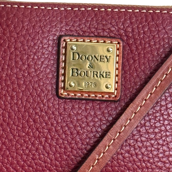 Dooney & Bourke Red Burgundy Leather Crossbody Bag - Picture 6 of 10